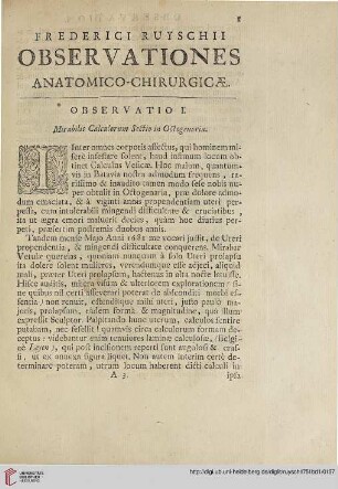 Observationes anatomico-chirurgicae