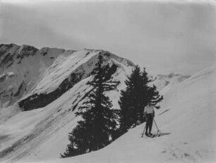 Skifahrer : Mann auf Skiern am Hang des Fellhorn