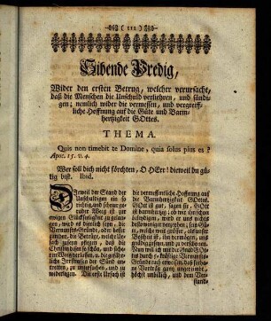 111-124, Sibende Predig.
