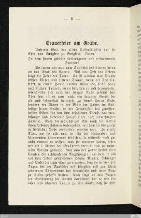 Trauerfeier am Grabe