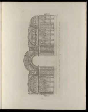 8. (7.). Profil sur la Longueur du portique de la Villa Madama.