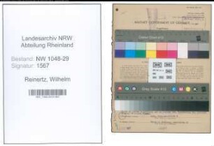 Entnazifizierung Wilhelm Reinertz , geb. 28.05.1895 (Beamter)