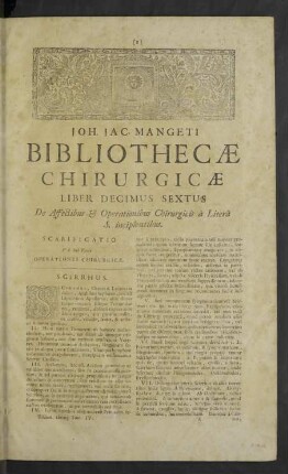 Liber decimus sextus ... à Litera S ...
