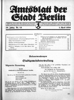 1934,13: Nr. 13, 1. April 1934