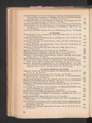 13. Botanik, Bakteriologie und Zoologie