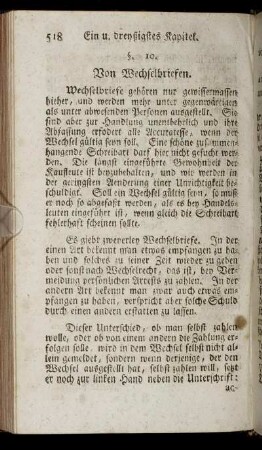 § 10. Von Wechselbriefen.