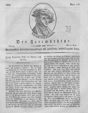 Nro. 116., Montag, den 12. Juni 1809