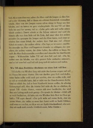 Wie Till einen Brotbäcker überlistete um einen Sack voll Brot...