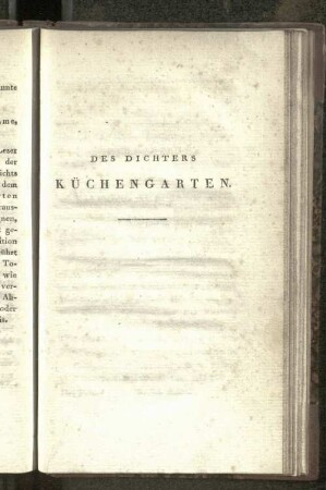 Des Dichters Küchengarten.