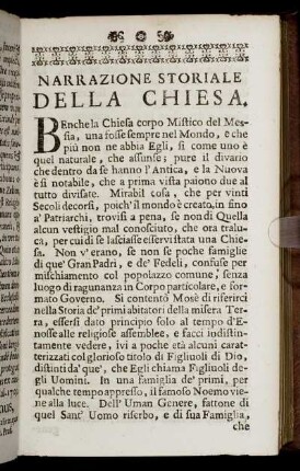 Narrazione Storiale Della Chiesa.
