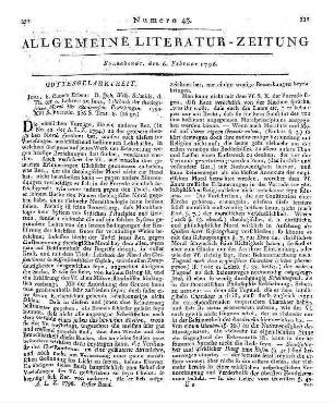 Französische medicinische Literatur. Bd. 1. Oder Anzeigen und Auszüge aus den neuesten französischen Werken über Physik, Medicin und Oekonomie. Hrsg. v. H. Tabor. Heidelberg: Pfähler [s.a.]