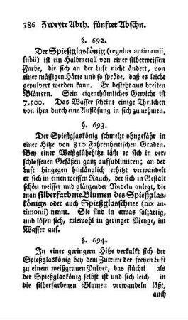 Spießglaskönig im Feuer (§. 693, 694)