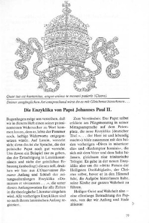 Die Enzyklika von Pabst Johannes Paul II.