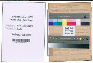 Entnazifizierung Wilhelm Kolberg , geb. 15.04.1890 (Bahnsekretaer)