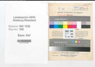 Entnazifizierung Karl Bayer , geb. 29.08.1896 (Maurer)