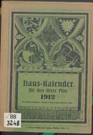 1912: Hauskalender für den Kreis Plön