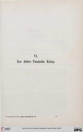 VI: Der dritte punische Krieg