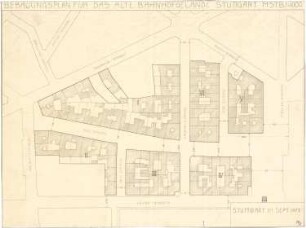 Fischer, Theodor; Stuttgart; Baulinien- und Bebauungspläne - Bahnhofsgelände (Bebauungsplan)