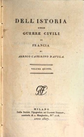 Dell'istoria delle guerre civili di Francia. 5