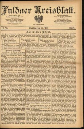 Ausgabe vom Dienstag, den 17. Mai 1898.