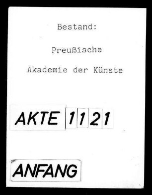 Meisterateliers und Meisterschulen, Vorschläge zur Wiederbesetzung freier Stellen und allgemeine Angelegenheiten