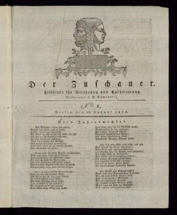 No. 1 - 1. Januar 1822