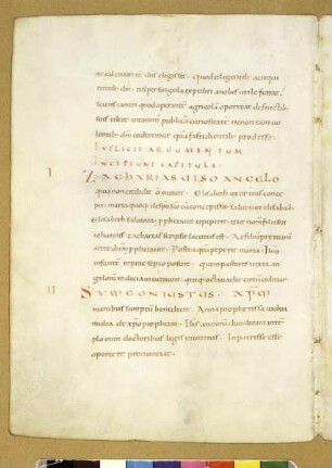 Sogenanntes Kostbares Evangeliar — Kapitelverzeichnis zum Lukasevangelium, Folio fol. 110v