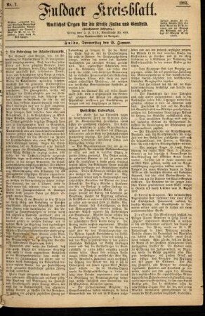 Ausgabe vom Donnerstag, den 18. Januar 1883.