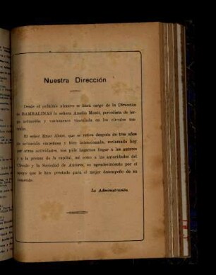 Nuestra Dirección