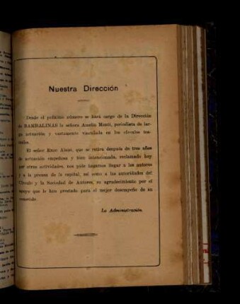 Nuestra Dirección