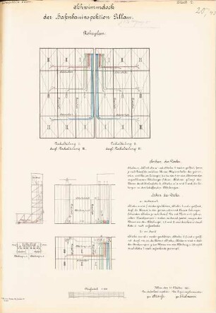 Schwimmdock der Hafenbauinspektion, Pillau: Rohrplan 1:100