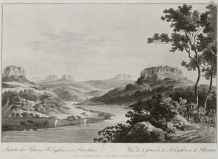 Ansicht der Festung Königstein und Lilienstein
