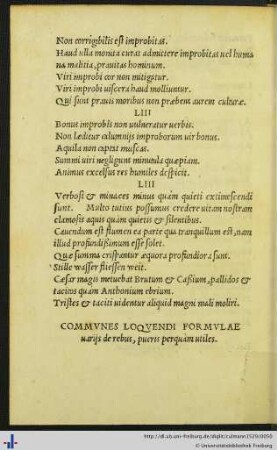 Communes Loquendi Formulæ.