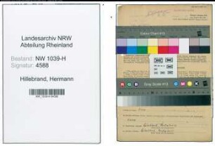 Entnazifizierung Hermann Hillebrand , geb. 28.02.1893 (Lehrer)