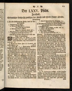605-611, Der LXXV. Psalm