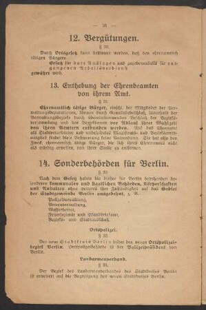 13. Enthebung der Ehrenbeamten von ihrem Amt