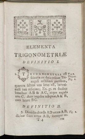 Elementa Trigonometriæ.