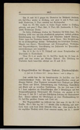 9. Eingreifdivision bei Gruppe Aubers; Flandernschlacht