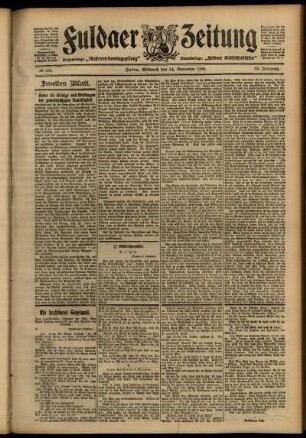 Zweite Ausgabe vom Mittwoch, den 14. November 1906.