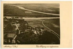Mühlberg. vom Flugzeug aus aufgenommen