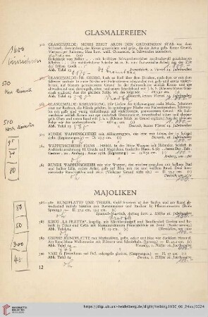 Majoliken (Nr. 386-396)