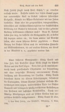 499-502 [Rezension] Weiss, Hugo, Moses und sein Volk