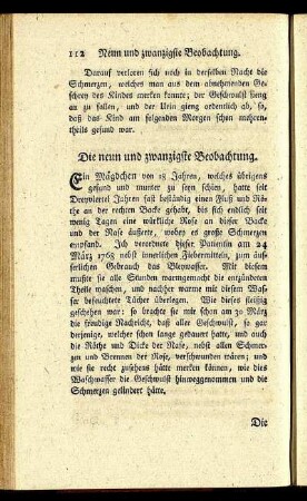 Die neun und zwanzigste Beobachtung. - Die fünf und dreyßigste Beobachtung.