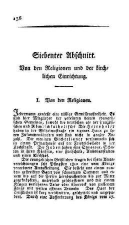 Siebenter Abschnitt. Von den Religionen und der kirchlichen Einrichtung