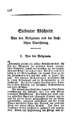 Siebenter Abschnitt. Von den Religionen und der kirchlichen Einrichtung