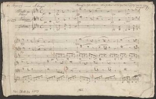 Potpourris, fl (vl), vla, guit, op. 123, HenK 123, WeV C.7, J J. 277 - BSB Mus.Schott.Ha 1789 : [heading, at left:] 8|t|e Potpourrÿ // op 123 // [at right:] Potpourrÿ für Flöthe oder Violine, Alto et Guittarre aus der Oper der Freÿschütze von Jos: Küffner // arangirt