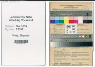 Entnazifizierung Theodor Fries , geb. 03.07.1892 (Kaufmaennischer Angestellter)