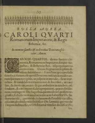Bulla Aurea Caroli Quarti Romanorum Imperatoris, & Regis Bohemiae, &c.