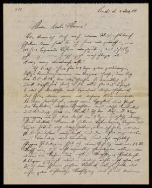 Brief an Mama, 01.12.1909, Lindi