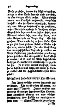 Abtheilung hypochondrischer Krankheiten